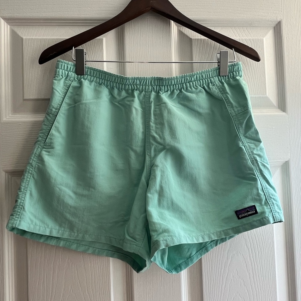 Patagonia Women's Seafoam Green Baggies 5” Shorts